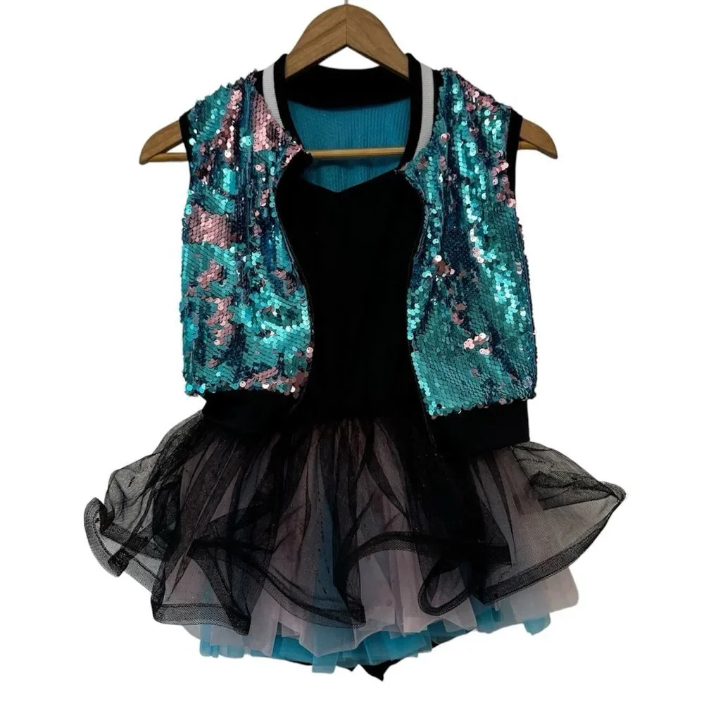Weissman Sequin Ballerina Halloween Dance Costume Size MC (10/12)